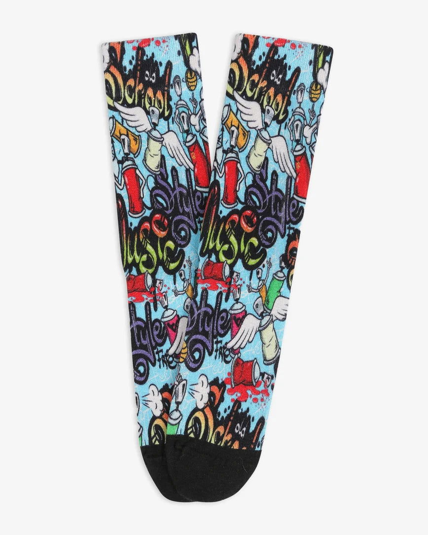 Old School Graffiti Design Socks SCB-364 