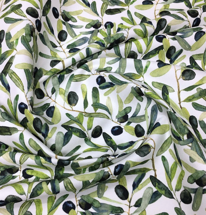 Olive and Leaf Patterned Fabric SBC-120 