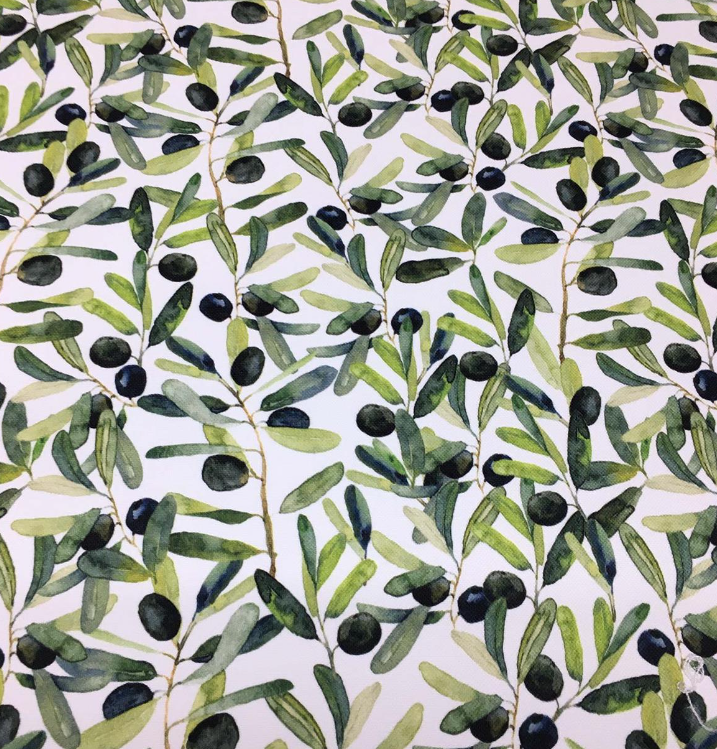 Olive and Leaf Patterned Fabric SBC-120 