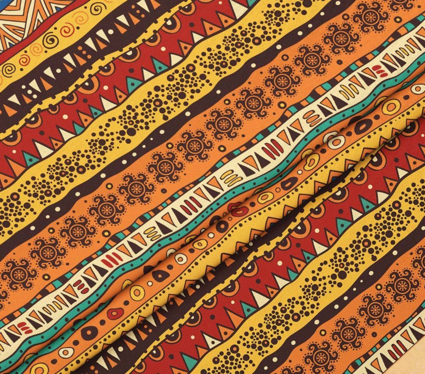 Orange African Patterned Fabric SCB-443 