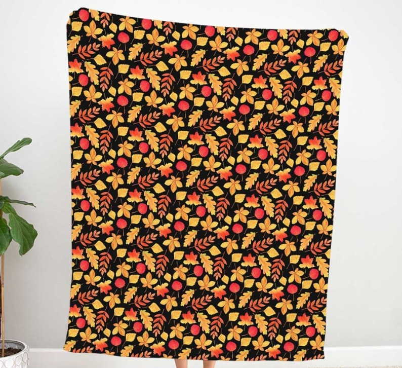 Orange Leaves Patterned Fabric SCB030 