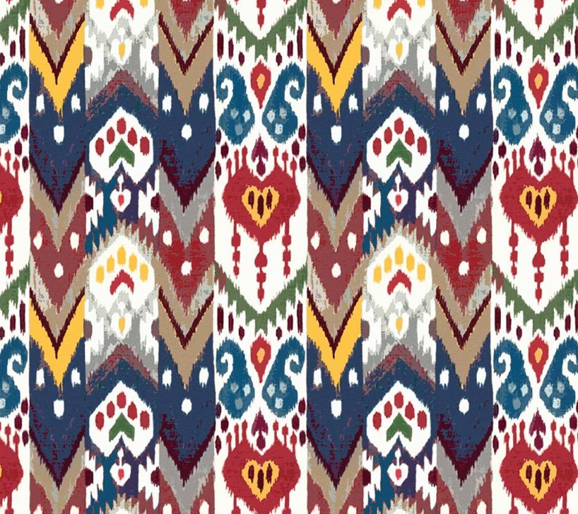 Patchwork Ikat Patterned Fabric SCB-440 