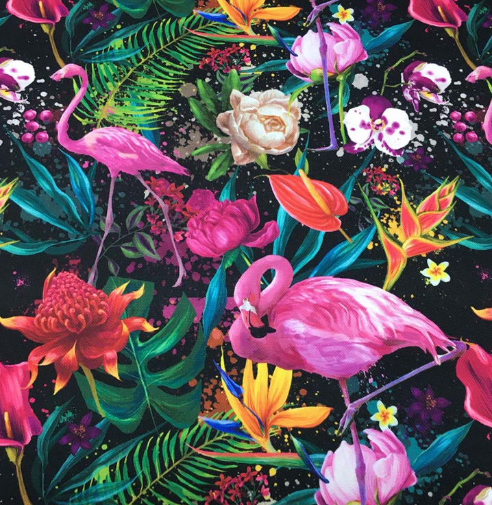 Pink Flamingo Tropical Patterned Fabric SCB-155 