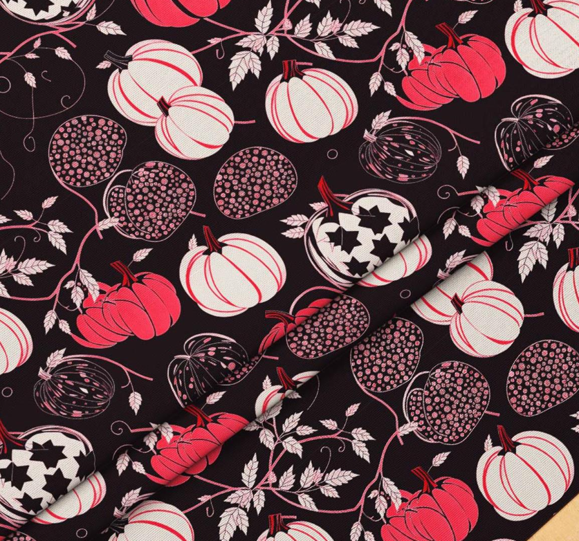 Pink Pumpkin Patterned Fabric SCB047 