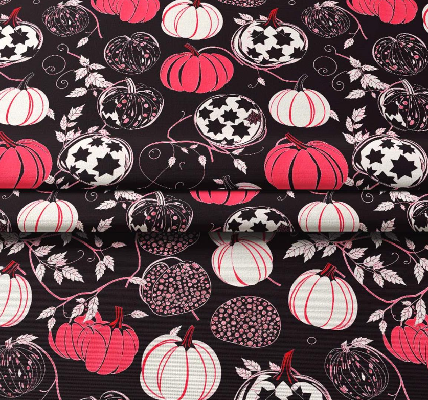 Pink Pumpkin Patterned Fabric SCB047 