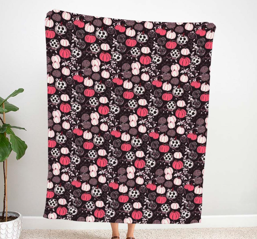 Pink Pumpkin Patterned Fabric SCB047 