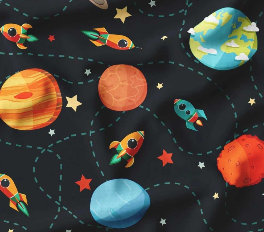 Planets Patterned Children's Fabric SCB-269 