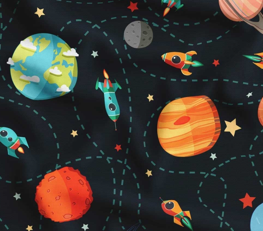 Planets Patterned Children's Fabric SCB-269 