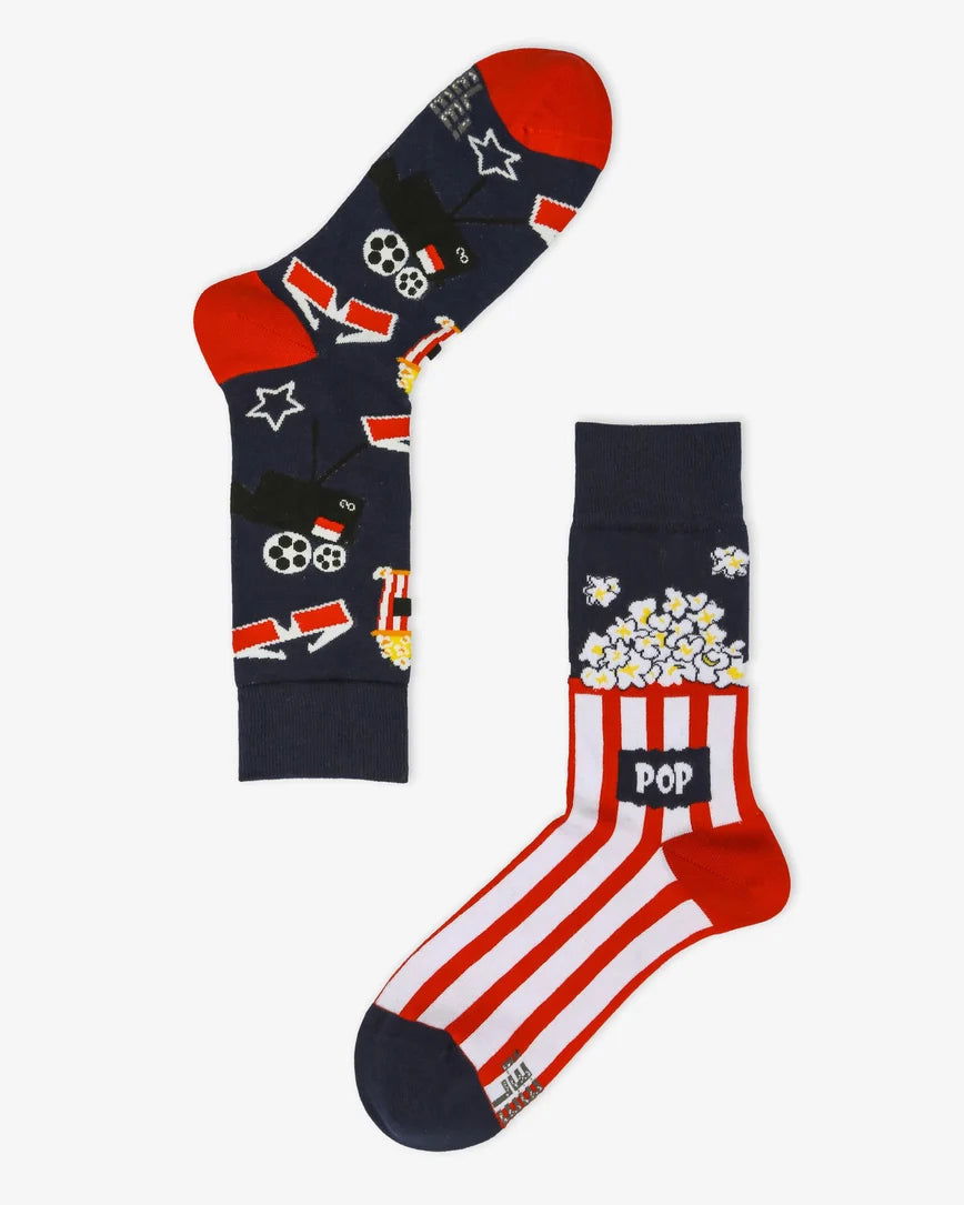 Popcorn Cinema Mismatched Socks SCB-352 