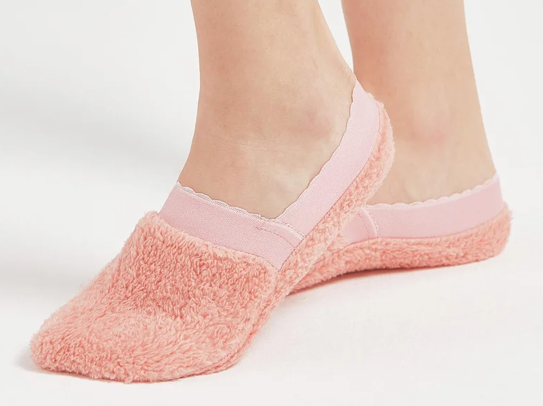 Powder Pink Plush House Socks SCB-335 