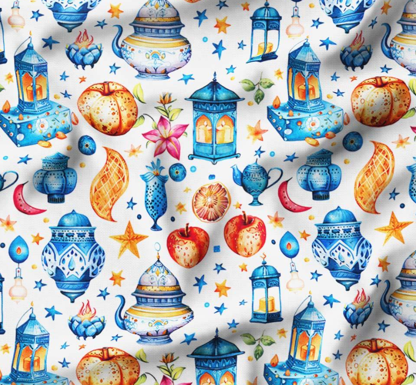 Ramadan Blessings Patterned Fabric SCB114 