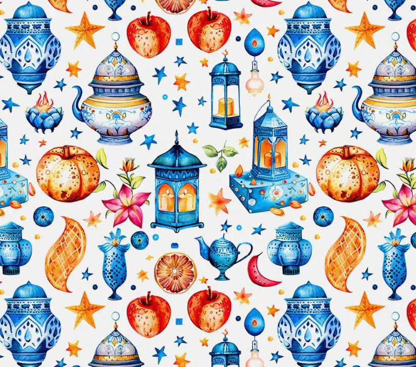 Ramadan Blessings Patterned Fabric SCB114 