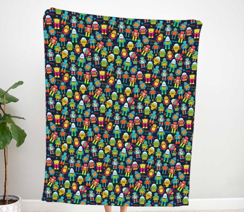 Robot Patterned Children's Fabric SCB-238 