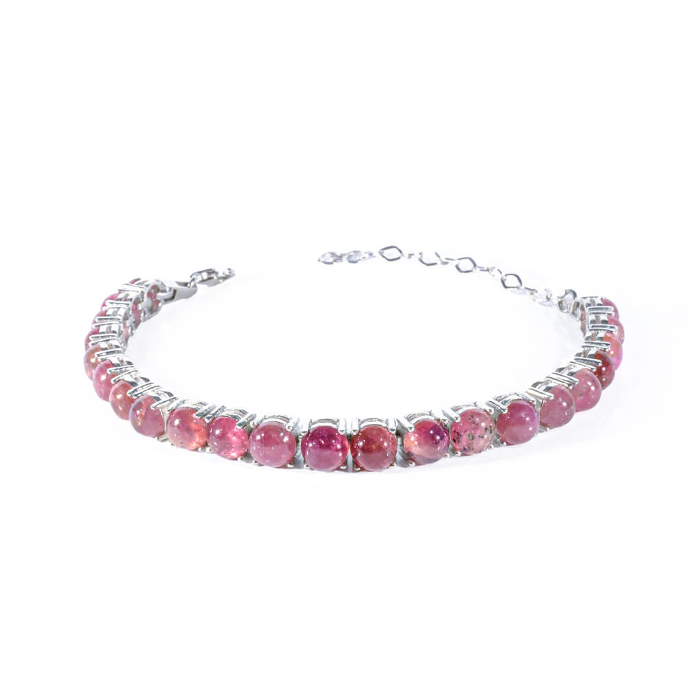 Ruby Gemstone Silver Bracelet SCB-013 