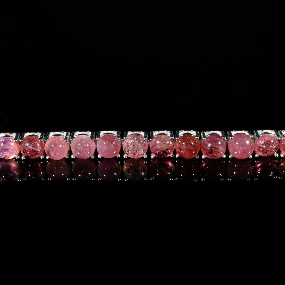 Ruby Gemstone Silver Bracelet SCB-013 