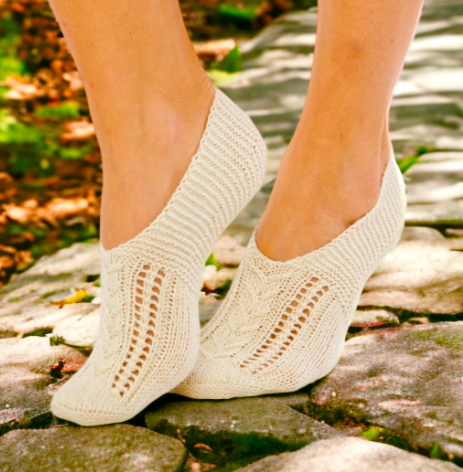 Hand-Knitted Wool Slippers for Women (Colorless) SCB-330