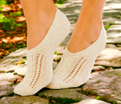 Hand-Knitted Wool Slippers for Women (Colorless) SCB-330