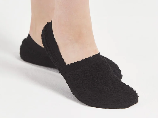 Black Plush House Shoes SCB-336