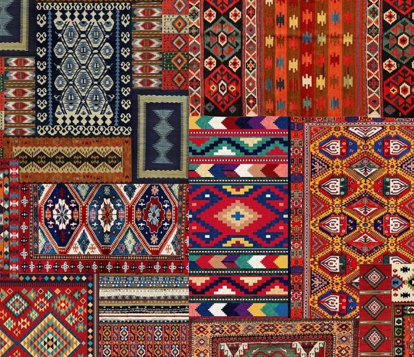 Traditional Kilim Patterned Fabric SCB-373