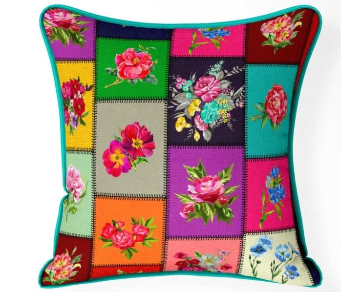 Cross Stitch Patchwork Patterned Fabric SCB-123