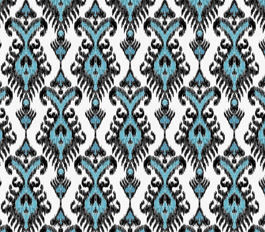 Turquoise Kilim Ikat Patterned Fabric SCB-388