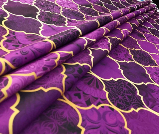 Violet Gradient Moroccan Patterned Fabric SCB-420