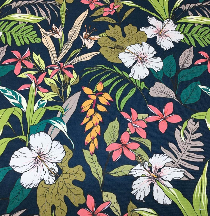 Tropical Hibiscus Floral Fabric SCB-453