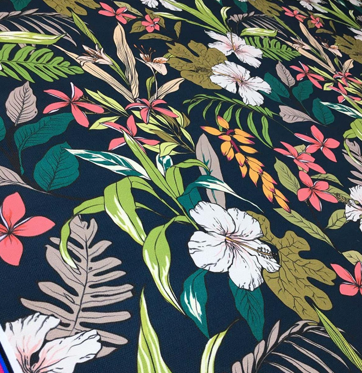 Tropical Hibiscus Floral Fabric SCB-453