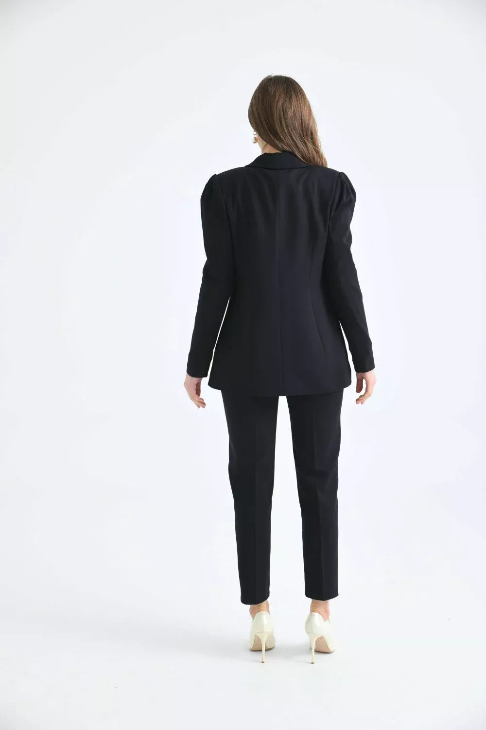 Shoulder Shirred Suit Black 