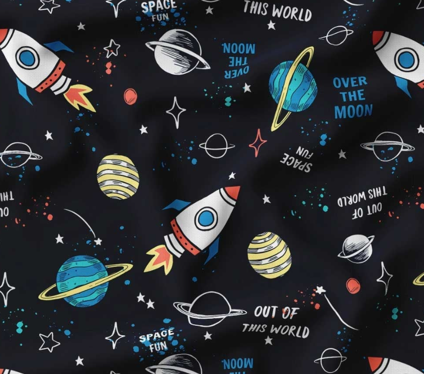 Space Patterned Children's Fabric SCB-249 