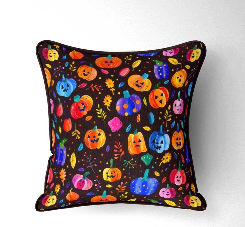 Spooky Pumpkins Halloween Patterned Fabric SCB058 