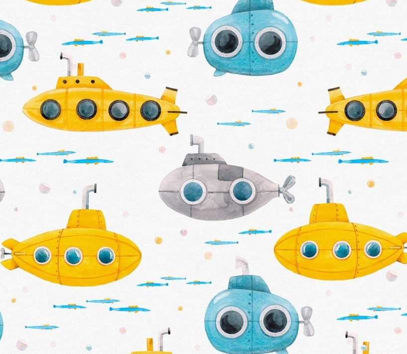 Submarine Patterned Children's Fabric SCB-257 