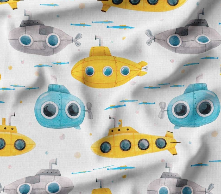 Submarine Patterned Children's Fabric SCB-257 