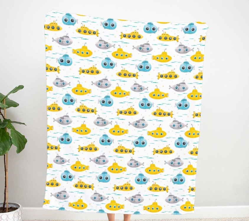 Submarine Patterned Children's Fabric SCB-257 