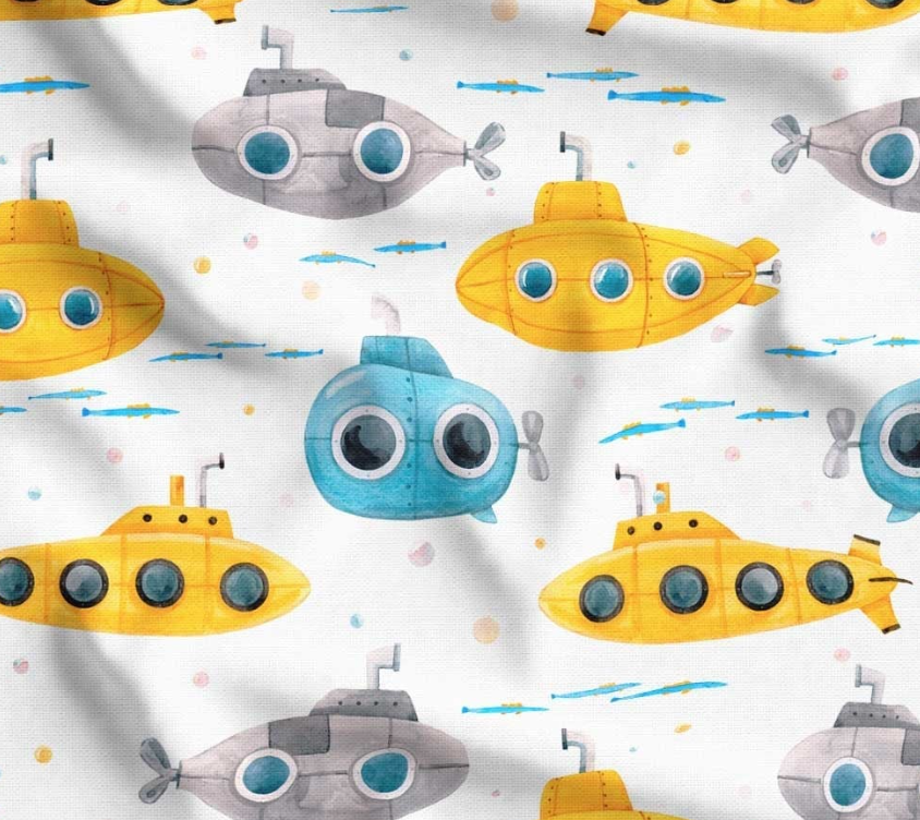 Submarine Patterned Children's Fabric SCB-257 