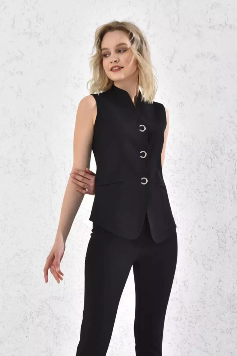 Suit with Snap Vest Black 