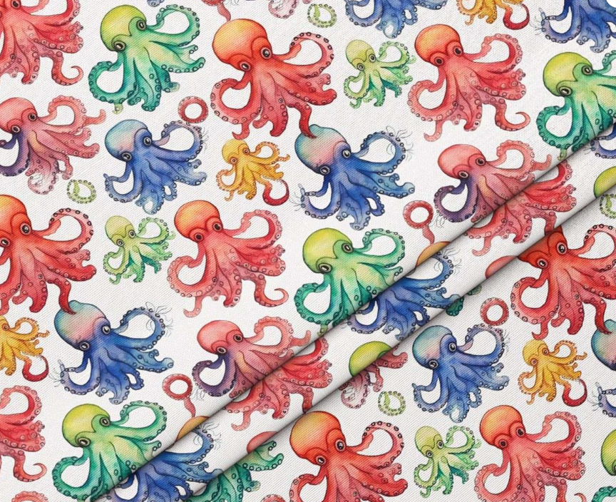 Surprised Octopuses Patterned Fabric SCB-277 