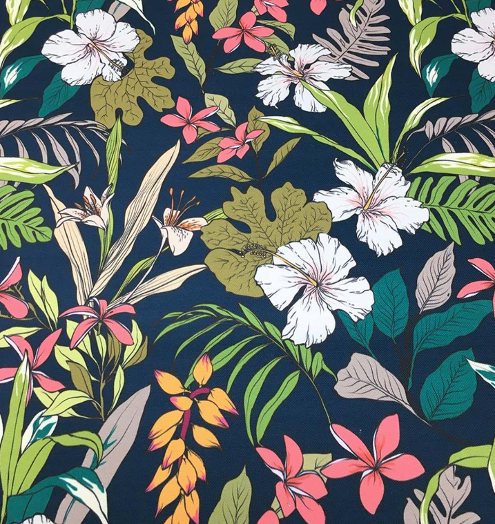 Tropical Hibiscus Flower Patterned Fabric SCB-143 