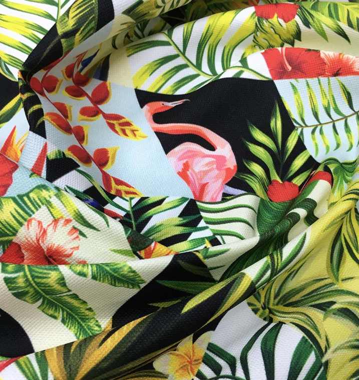 Tropical Patchwork Patterned Fabric SCB-144 