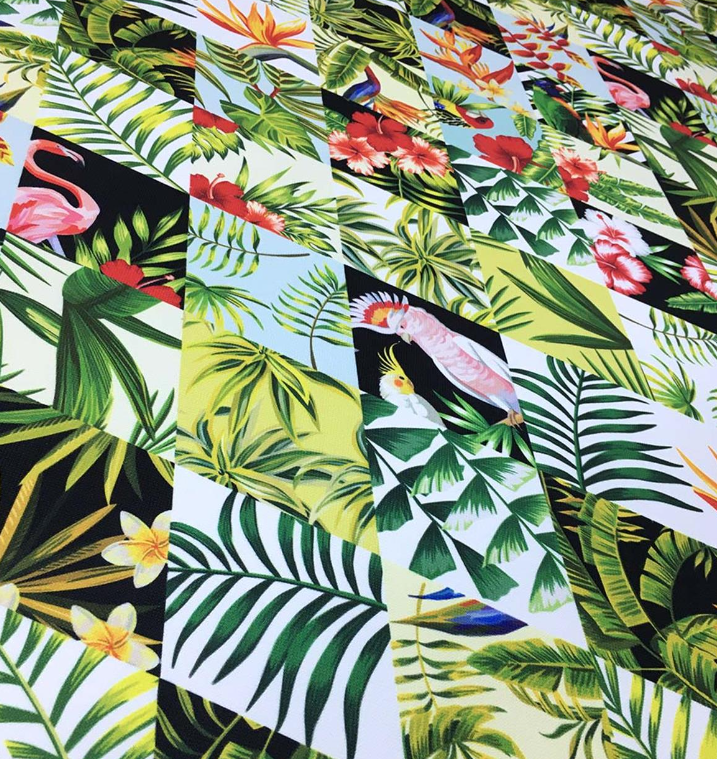 Tropical Patchwork Patterned Fabric SCB-144 