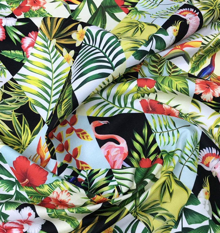 Tropical Patchwork Patterned Fabric SCB-144 