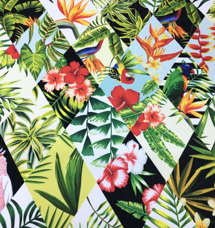 Tropical Patchwork Patterned Fabric SCB-144 