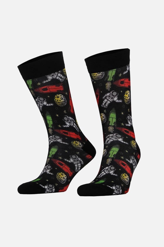 Unisex Cotton Fun Astronaut Patterned Ankle Sock SCB-300 