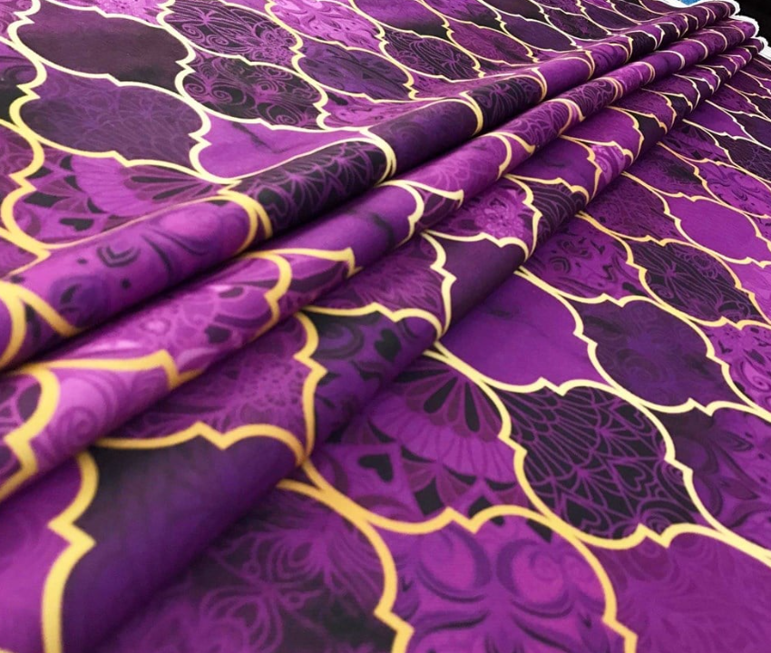 Violet Gradient Moroccan Patterned Fabric SCB-420 