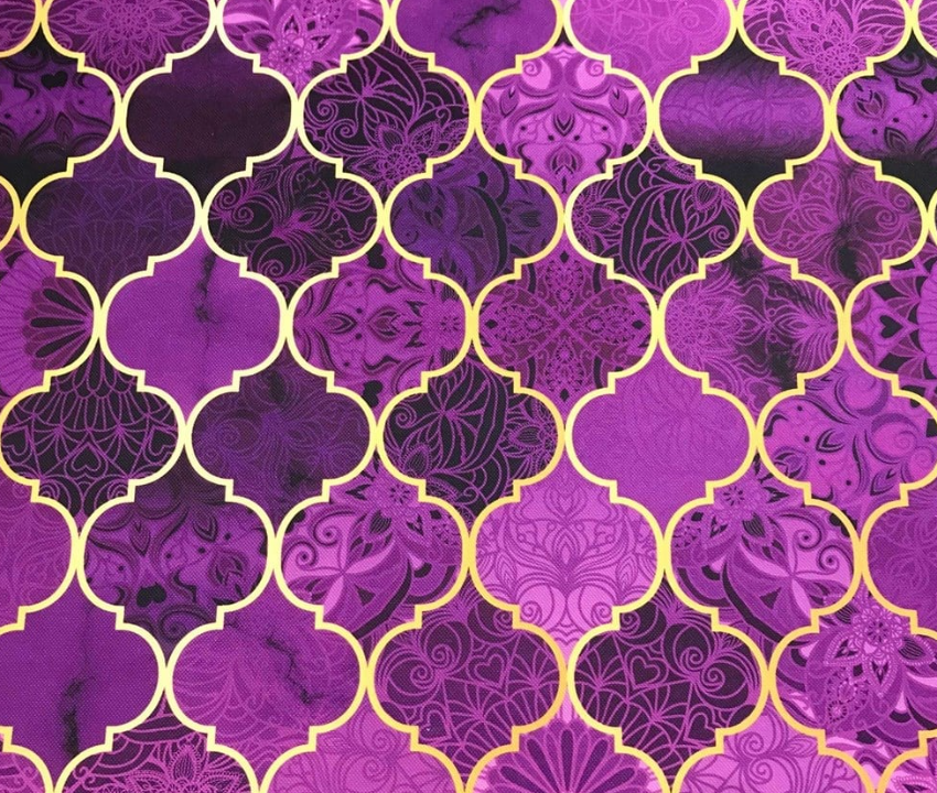 Violet Gradient Moroccan Patterned Fabric SCB-420 